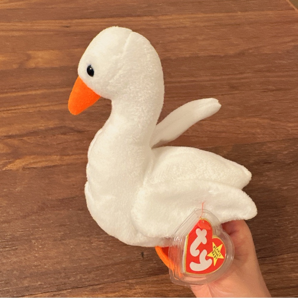 Ty Beanie Baby “Gracie” Swan 1996 – 4th Gen Hang Tag – PVC Pellets – KR Tag
